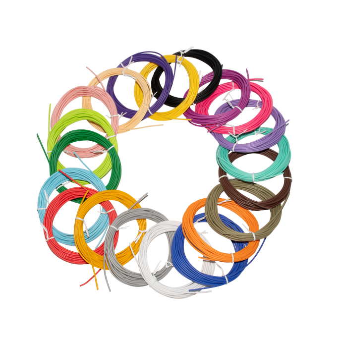 Filamente de schimb AERIUM pentru pixuri 3D, 1,75 mm PCL, 5 metri × 20 culori Filamente de schimb AERIUM pentru pixuri 3D, 1,75 mm PCL, 5 metri × 20 culori
