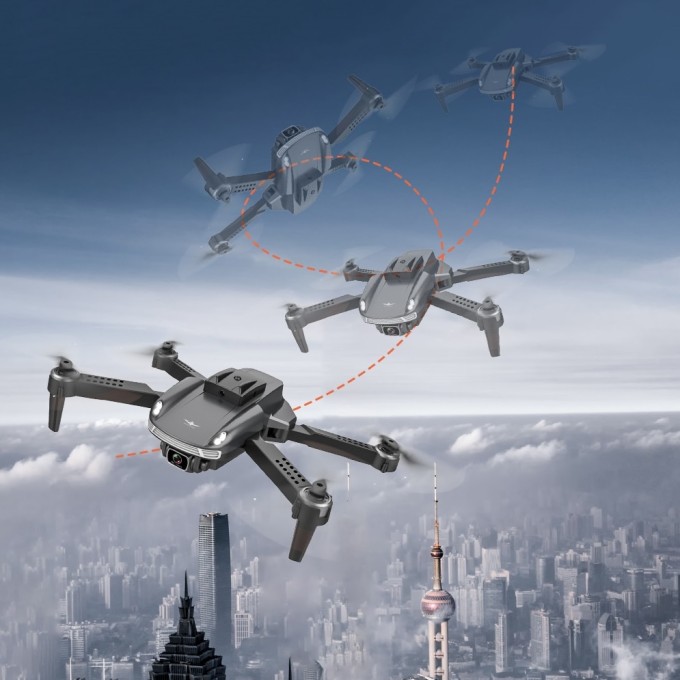 Dron AERIUM KF 4K Dual Camera portocalie - 2 baterii