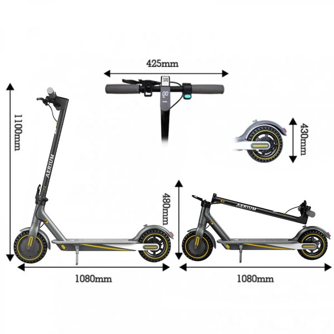 Trotinetă electrică AERIUM T350 PRO neagră