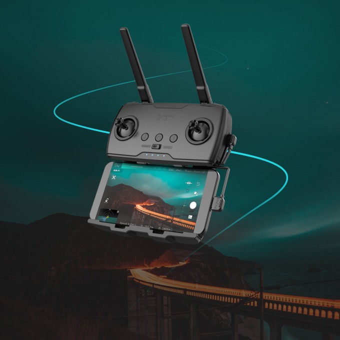 Dron AERIUM Hubsan Blackhawk 2 GPS 4K Combo negru - 2 baterii