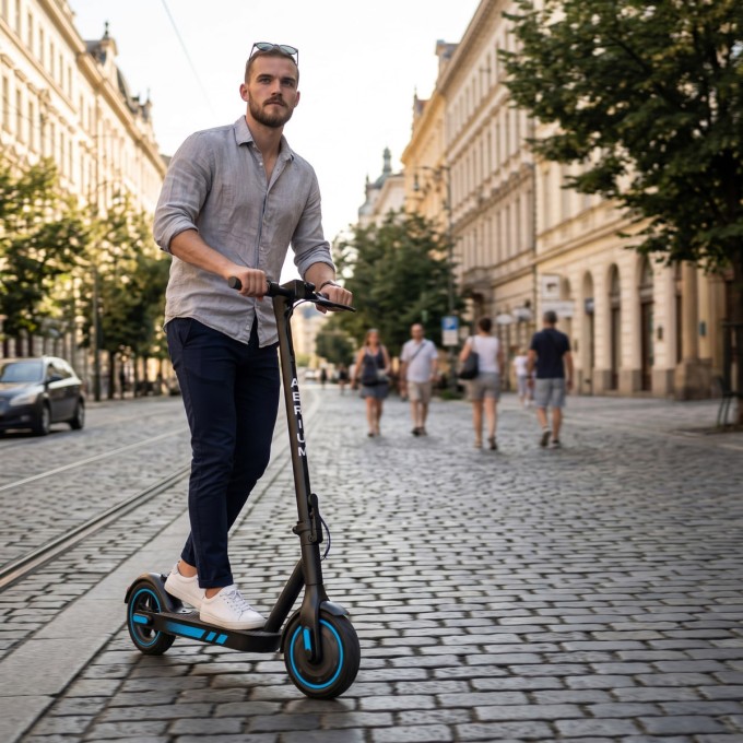 Trotinetă electrică AERIUM MaxRide T500 albastră Trotinetă electrică AERIUM MaxRide T500 albastră